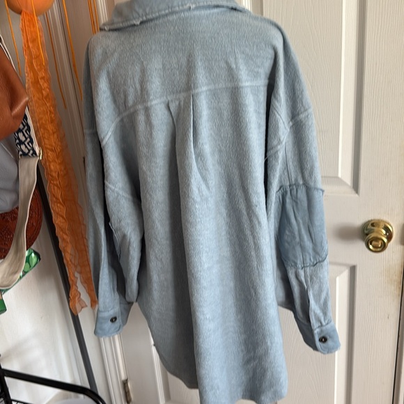 Used Free People Women's Blue Jacket - Picture 4 of 4